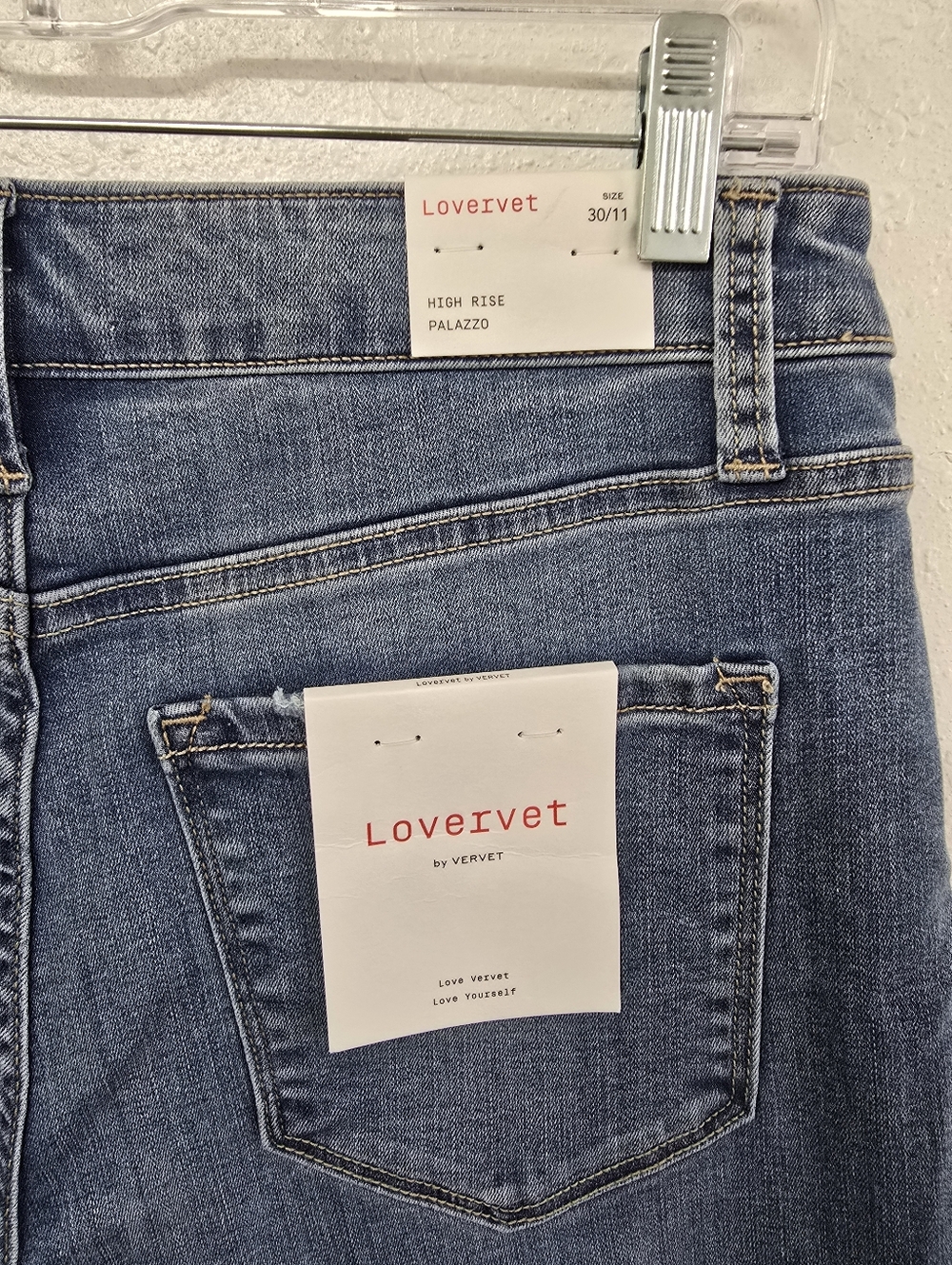 Lovervet by vervet NWT High Rise Palazzo Jeans Sz 30 11 - Picture 7 of 9